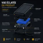 Power Bank Solaire 20000mAh Recharge Rapide USB – Image 2