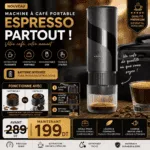Machine à Café Portable Espresso Rechargeable USB-C – Café Moulu & Capsules