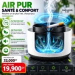 Cendrier Purificateur d’Air Sans Fumée 360° – Anti Odeur Cigarette | Silencieux & Portable
