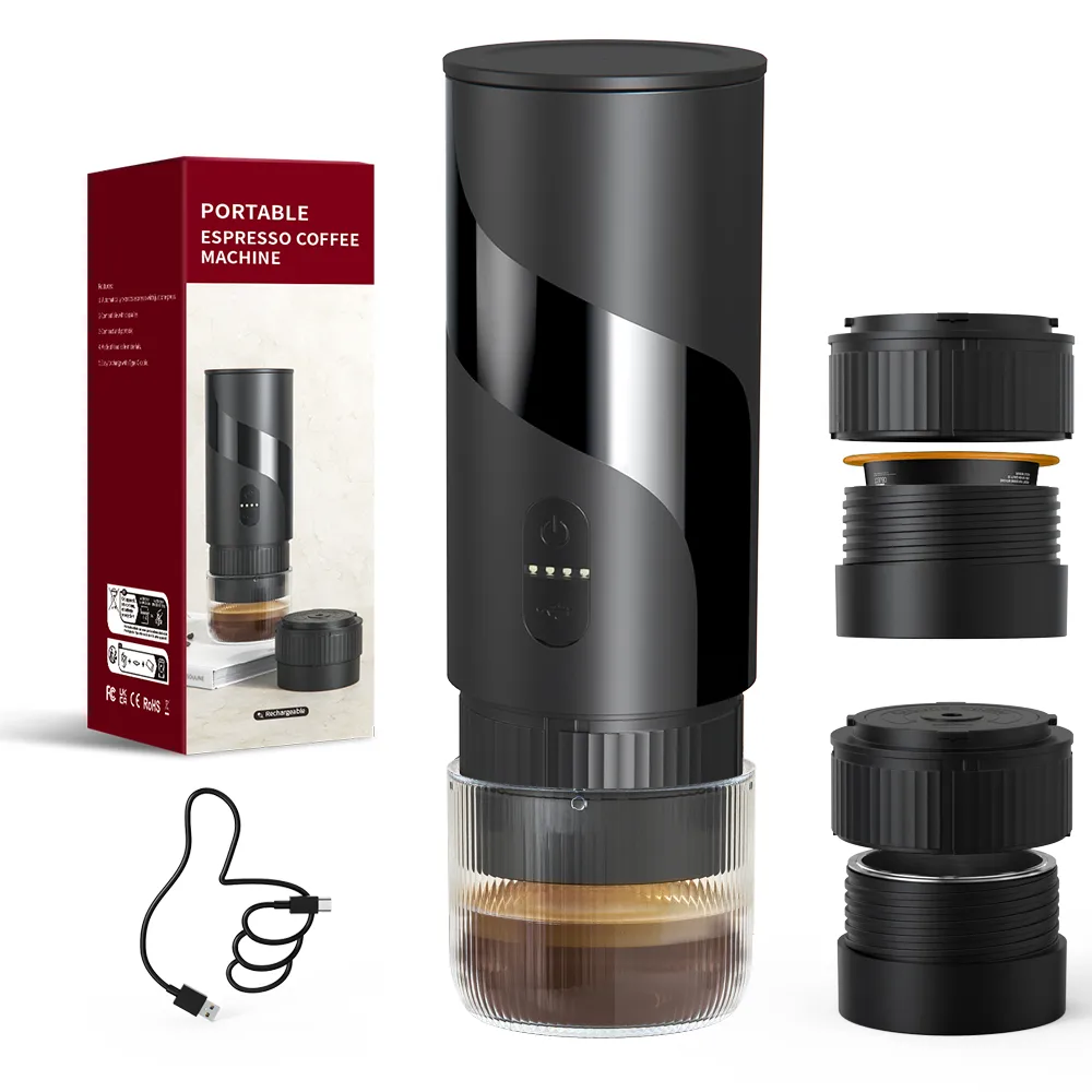 Machine à Café Portable Espresso Rechargeable USB-C – Café Moulu & Capsules – Image 2