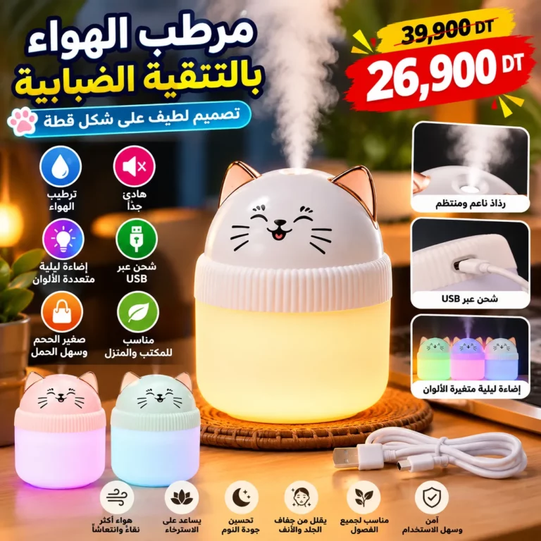 مرطّب قطة لطيف بإضاءة دافئة.png